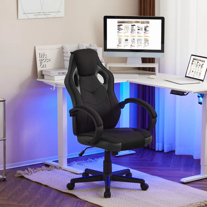 Ergonomisches Design, Gaming-Stuhl, Gamer-Sessel, Büro-Computerstuhl, Neigungsmechanismus, höhenverstellbar, 360° °   Drehbare hohe Rückenlehne