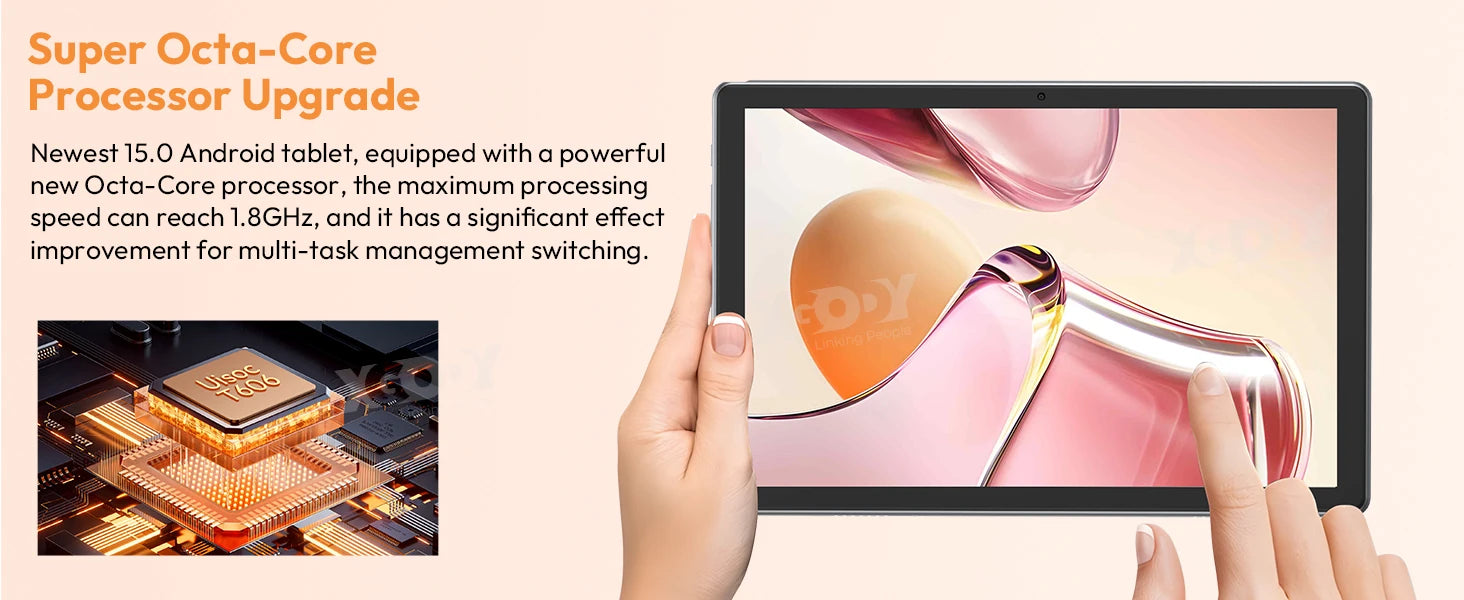 XGODY P60 Pro Android 15  256GB Tablet PC 10 Zoll ultra-klares 90Hz Display 24GB(8+16) 256GB 8000mAh Akku Tablet.