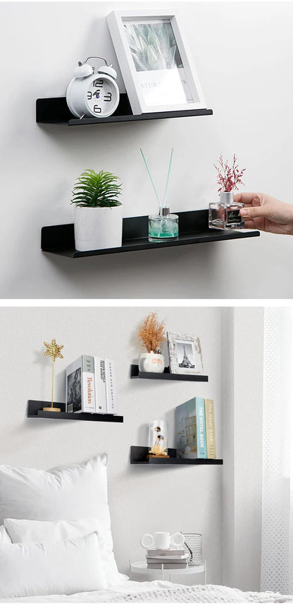 Schwimmende Badezimmerregale ohne Bohren, Aufbewahrung, Wandregal, Heim-Organizer, Leiste, Hardware, Schrank, Küche, Toilettenzubehör