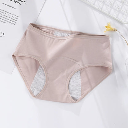 Women's menstrual briefs large flow postpartum water absorption leakproof briefs women's pure cotton menstrual briefs lingerie