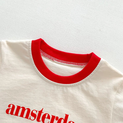 Drop-Shipping Sommer Kleinkind Baby Kurzarm Brief Outfit reine Baumwolle Overalls Kinder Neugeborenen Bodys einteiliges Kleidungs stück.