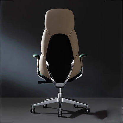 Bequemer Chefbürostuhl, luxuriöser grauer Designer-Drehstuhl, ergonomisch, tragbar, für das Home Office von Fotel Gaming