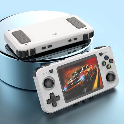 15000+ Ready Games! 3.5" IPS Retro Handheld Console RK3326, 3000mAh Long Play original ARKOS Blue R36H 64GB 128GB.