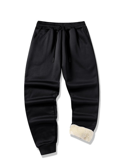 Men's Jogging Sports Pants Autumn Winter Thick Fleece Sweatpants Drawstring Outdoor Casual  Trousers Warm Daily Fitness Clothing.