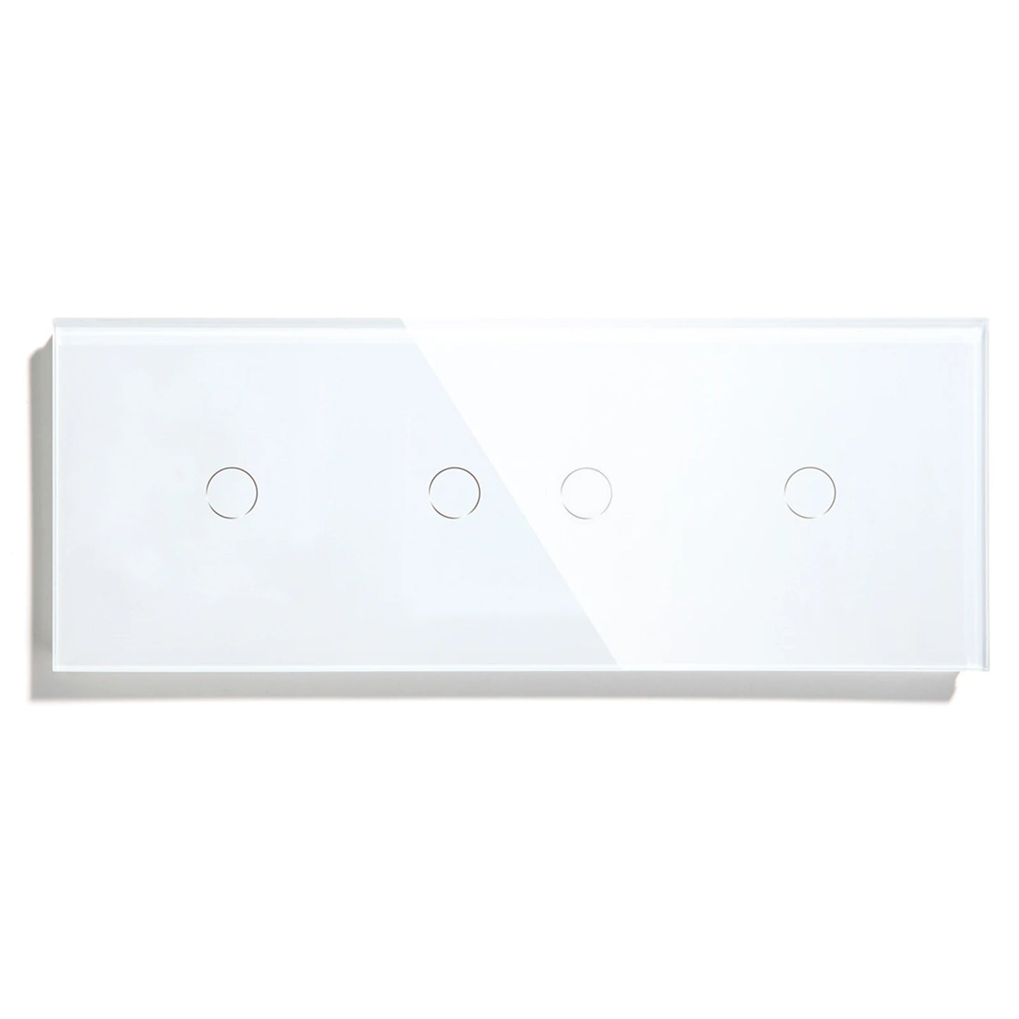 BSEED Touch-Schalter, 1/2/3 Gang, 1-Wege-Wandlichtschalter, blaue LED-Hintergrundbeleuchtung, Glas, Sensorbildschirm, Heimschalter, Weiß, EU-Standard.