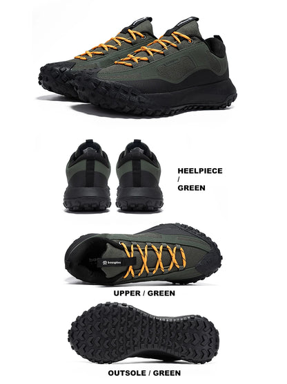 Baasploa Wanderschuhe Herren Outdoor Wasserdicht Camping Beständig Rutschfeste Turnschuhe Männlich Lässig Leichte Schnür-Wanderschuhe