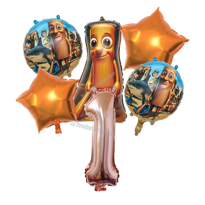 Italienisches Brainrot-Ballon-Set, Babyparty-Party-Ballon, Tralalero Tralala TungTungTungSahur-Luftballons, Dekoration, fotografische Requisite