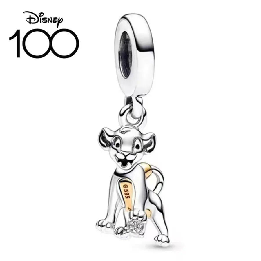 100% 925 sterling silver Disney 100th anniversary charm beads suitable for original DlY bracelet, women's fashion gift