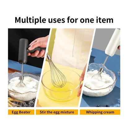 portable Rechargeable Electric Egg Beater With Stand Bracket 3 Speeds Adjustable Hand Whisk Drink Mixer Milk Frother for Coffee.