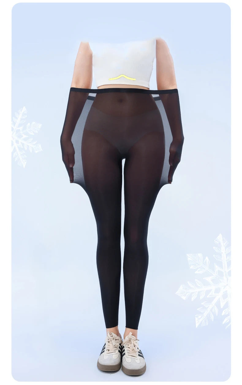 BIVIGAOS Summer Ultra-Thin Skin Sunscreen Leggings Women High Elastic Transparent Facial Mask Underwear Tight Sexy Sport Legging.