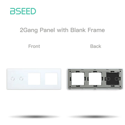 BSEED Wifi 1/2/3Gang Touch Smart Switches Funktion Teile Tuya Smart Leben App Kompatibel EU Buchse glas Front Panels Ersatzteile