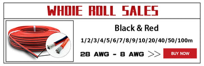 Black Red Silicone cable Super soft Silicone wire 1-26 Gauge Tinned copper Electrical wires 1 2 4 5 6 7 8 9 10 11 12 13 14 AWG.