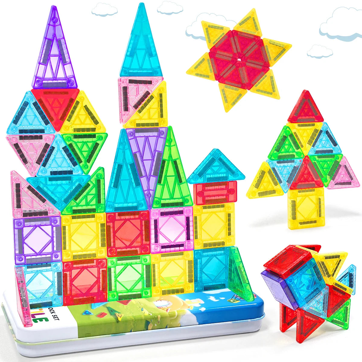 DIY Magnetic Blocks Construction Set Mini 3D Magnetic Blocks Montessori Educational Toys For Kids Gifts 28/36/43PCS.