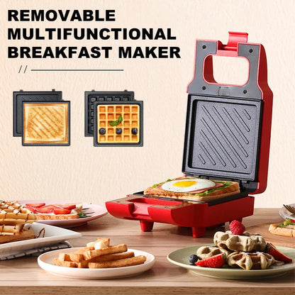 YIDPU Sandwich New 2025 breakfast machine divine tool household bread machine light food machine waffle multifunctional toaster.