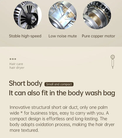 F41 Hair Dryer High-Speed Electric Turbine Airflow Low Noise Constant Temperature And Quick Drying Suitable For Home Salons