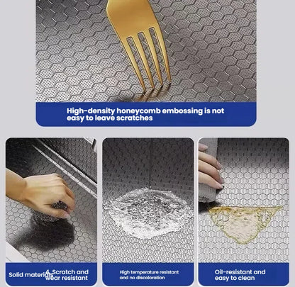 Gray Stainless Steel Kitchen Sink Large Single Slot Multifunctional Nano Honeycomb Embossed Wash Dish Basin Undermount Basin