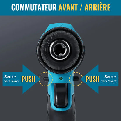 28V Akku-Schlagbohrmaschine Elektroschrauber Elektrischer Bohrhammer Mini Wireless Handbohrmaschine Lithium-Ionen-Akku Elektrowerkzeuge