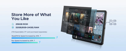 DOOGEE V Pad 2 In 1 5G Tablet 12" Screen Dimensity 7050 Android 15 32GB RAM (8+24) 256GB ROM8800mAh Battery Ultra-thin Smart Pad