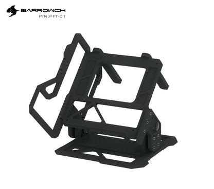 Barrowch ITX Open Frame Aluminum Alloy Water-cooling Computer Case DIY Adjustable Angle PFT-01