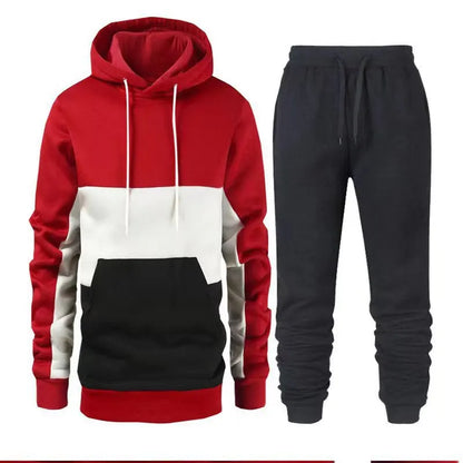 Damen Fleece zweiteilige Sets elegante einfarbige übergroße warme Hoodies und lange Hose Sporta nzug Herbst Winter Trainings anzug 2021