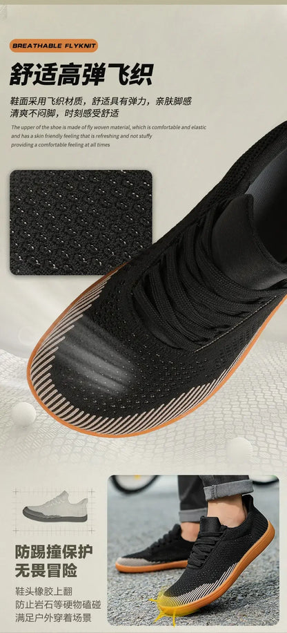 Sommer Breite Schuhe Männer Barfuß Breite Kappe Weichen Sohlen Outdoor Jogging Lace Up Casual Sneaker Atmungsaktive Laufschuhe Tenis Jeans