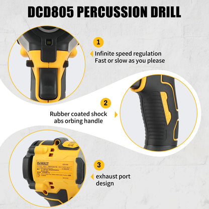 DeWalt DCF850 Bürstenloser 20-V-Lithium-Ionen-Schraubendreher, Bohrer und Auto-Reparatur-Elektrowerkzeug
