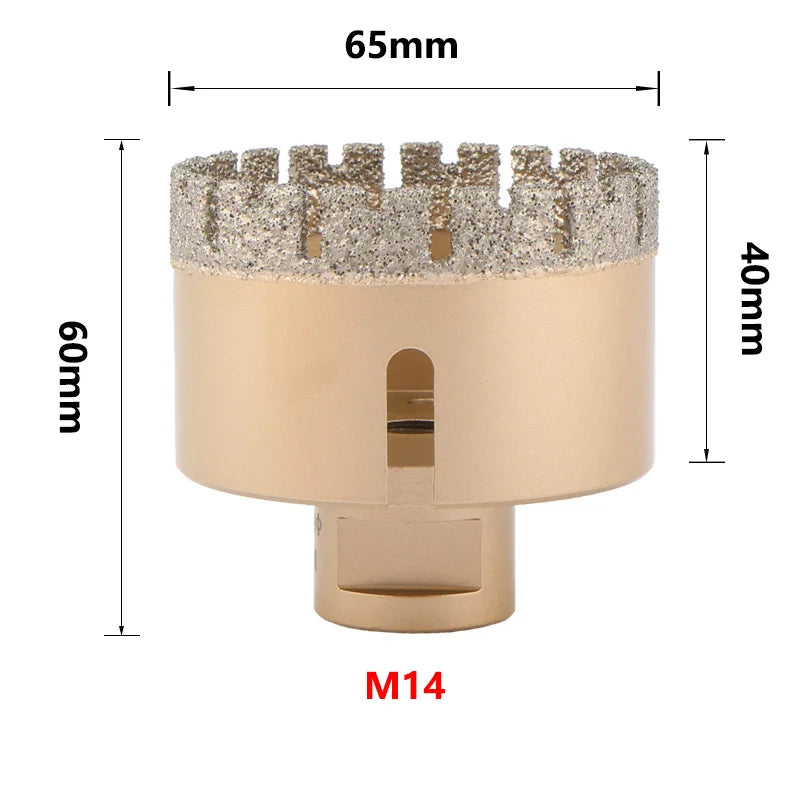 6mm-120mm M14 Gewinde Gelötete Diamantkernbohrer Lochsäge Keramikfliesen Granit Marmor Lochöffner Werkzeuge Trockenbohrer
