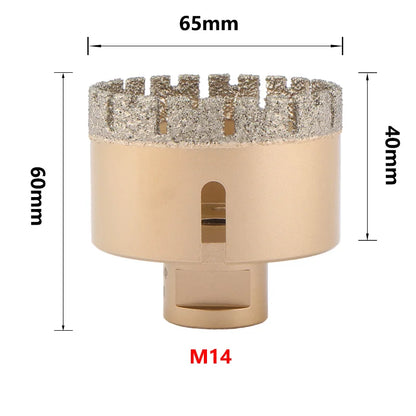 6mm-120mm M14 Gewinde Gelötete Diamantkernbohrer Lochsäge Keramikfliesen Granit Marmor Lochöffner Werkzeuge Trockenbohrer