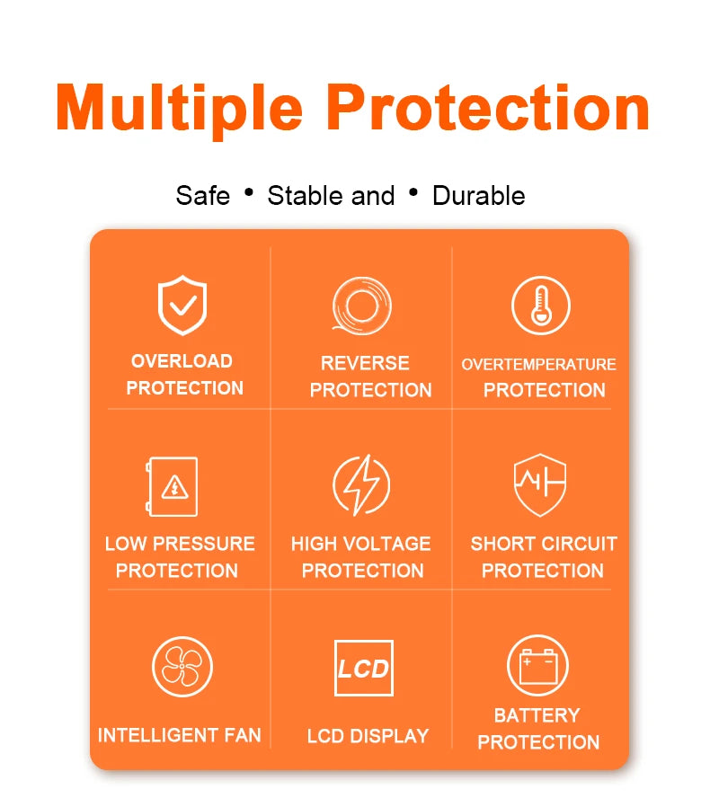 FCHAO Pure Sine Wave Inverter 12V 24V 48V To 220V 230V LCD Display Auto Accessories Power Converter For Home Camping  And RV.