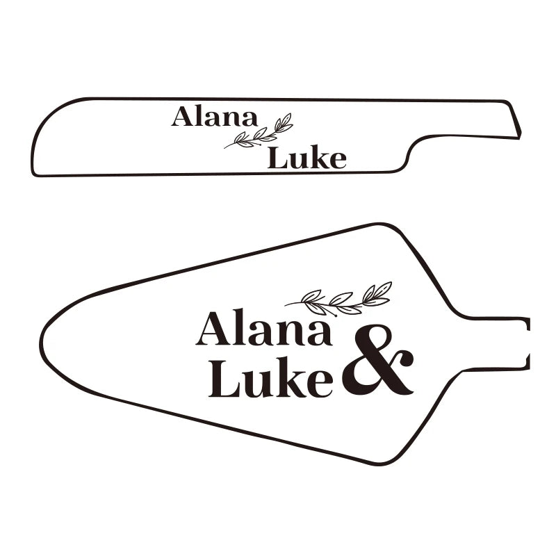 Personalised Wedding Cake Knife Shovel Custom Bride Gift Gold/Silver Cutting Server Set Engraved Birthday Party Cake Dinner Deco.