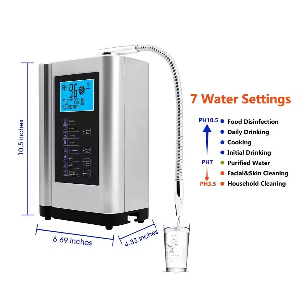 EHM-729 Hydrogen Rich Water Machine Electrolyzed Water Drinking Water Household Water Purifier Water Filter System.