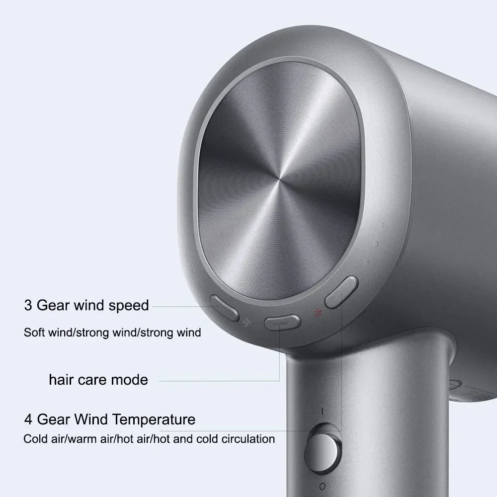 XIAOMI MIJIA High Speed Water Ion Hair Dryer H701,4 Temps & 3 Speeds,Professional 1600W Ionic Blow Dryers,110000 Rpm Fast Dry.