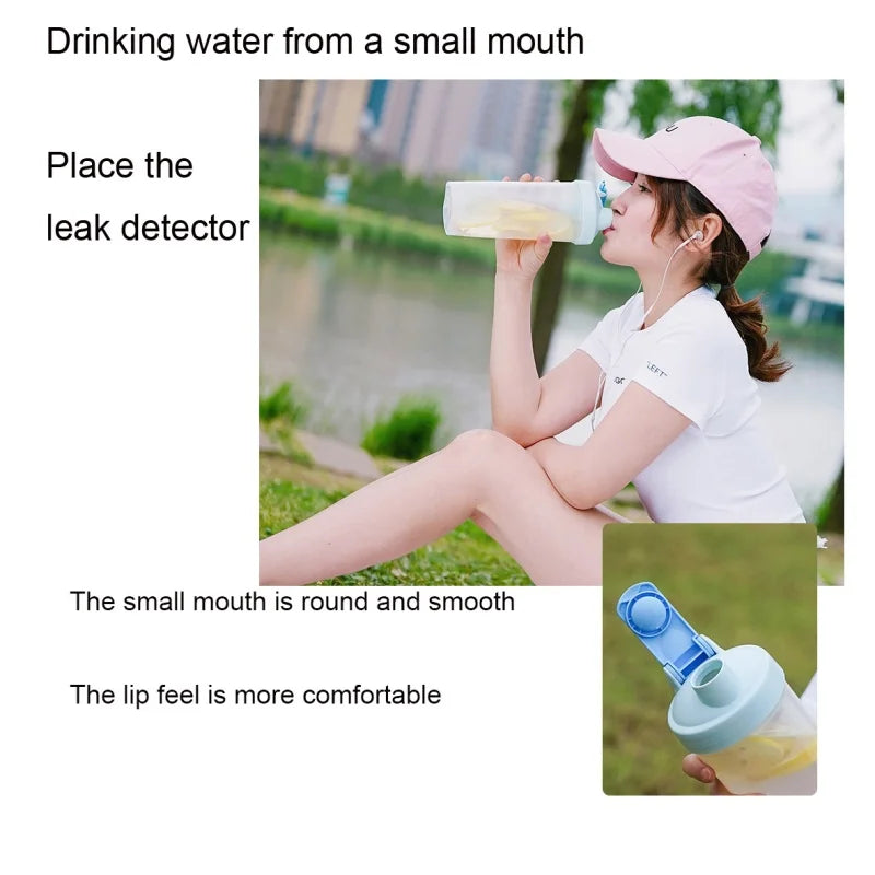 Summer Large-capacity Shaker Cup Outdoor Fitness Milkshake Cup Student Sports Portable Stirring Ball Shock-resistant with Scale.