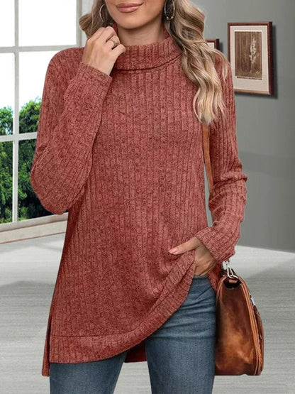 Herbst Warme Dicke Kälte Beständig Frauen Pullover Lose Gestrickte Rollkragen Damen Pullover Gestreiften Weiche Lange Ärmeln Neue Jumper