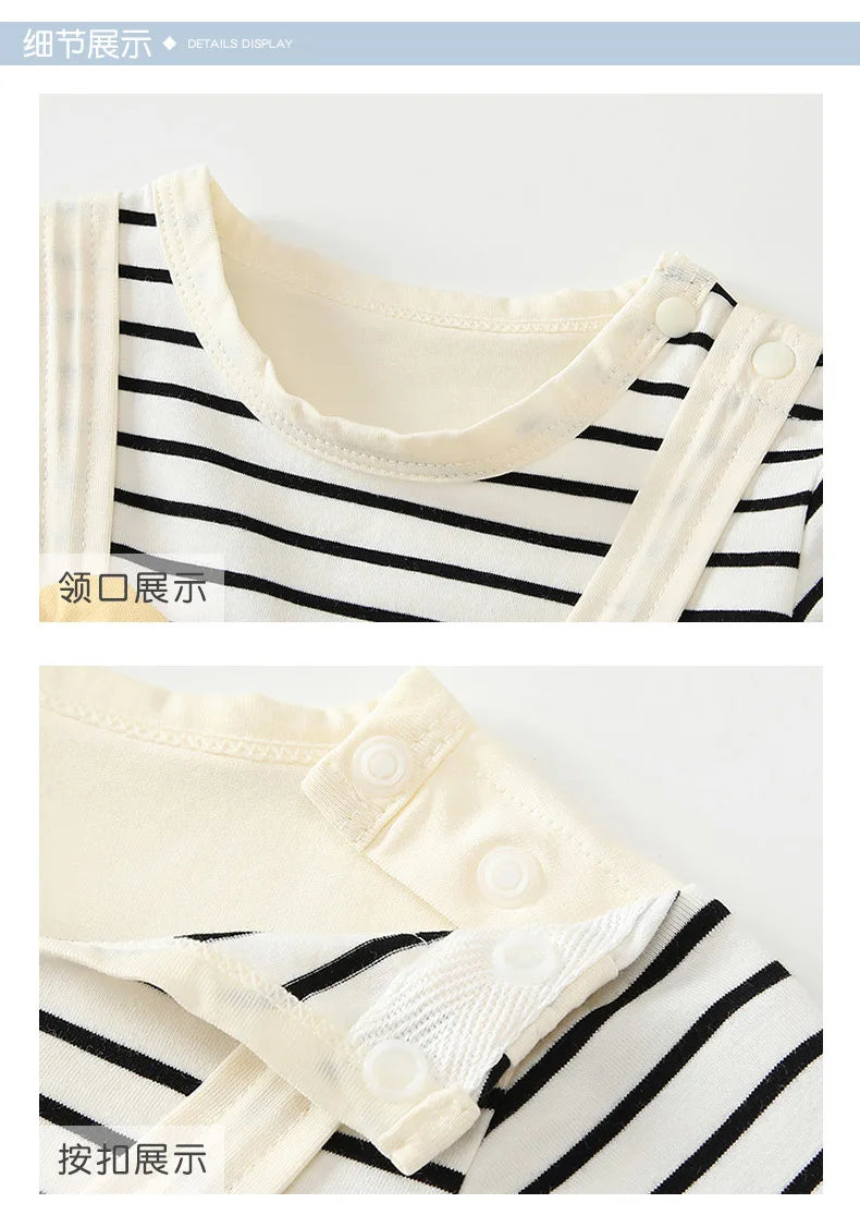 Neugeborene Kleidung Cartoon Winnie the Pooh Bequemer und weicher Sommer Jungen und Mädchen 0-24 Kurzarm Baby Overall.