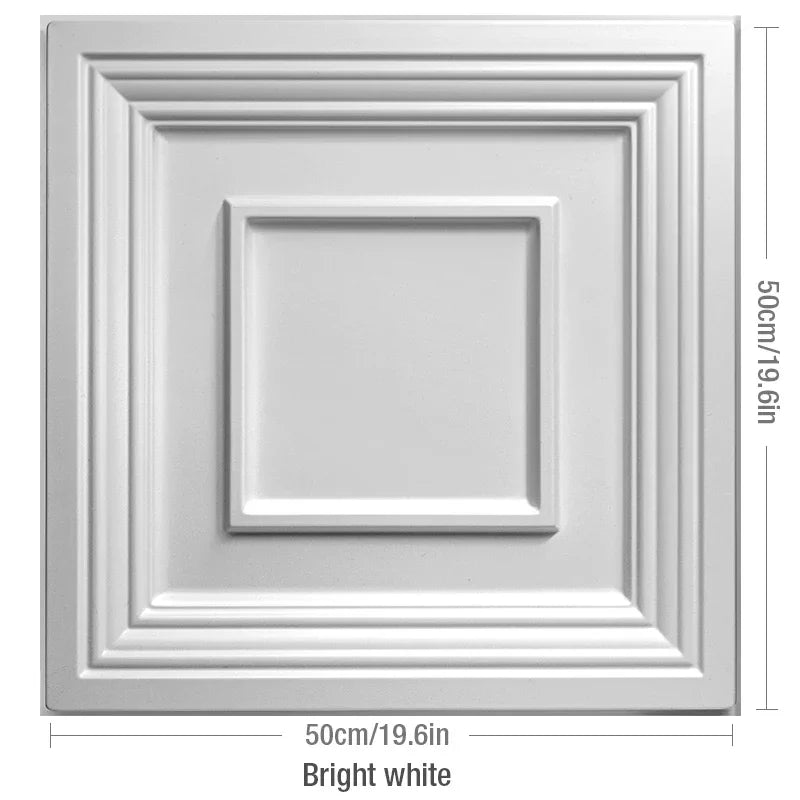 12pcs 50cm 3D Wall Panel 3D wall sticker Relief Art Wall Panel not self-adhesive Sticker Living Room Kitchen bathroom Home Decor