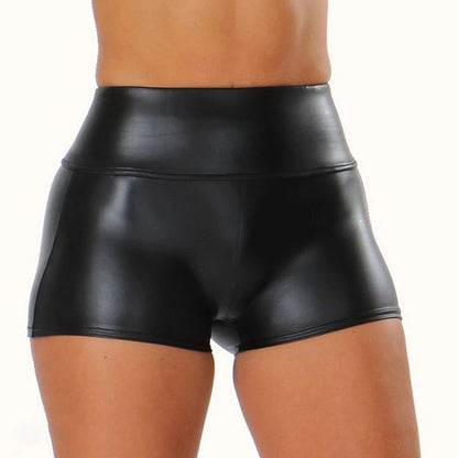 Leather Shorts Women High Waist Bodycon Push Up Black Short Joggers Sports Fitness Womens Sexy Slim Shorts Spodenki Damskie.