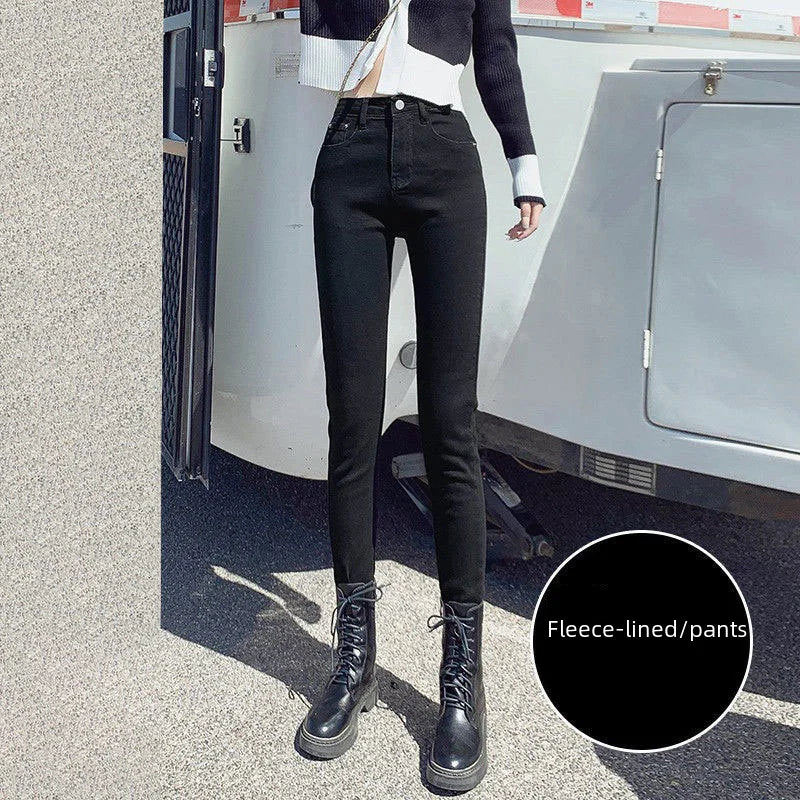 High-waisted Slimming Women's Jeans Fashionable Skinny Denim Pants Spring New Style.