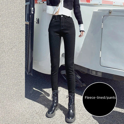 High-waisted Slimming Women's Jeans Fashionable Skinny Denim Pants Spring New Style.