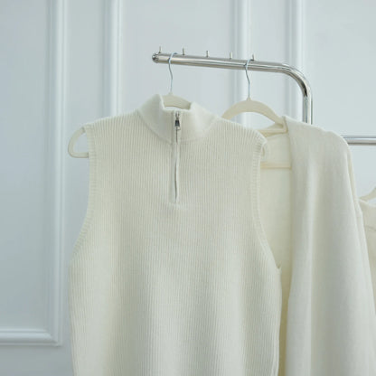 Winter Thicken 3 Piece Muslim Sets for Women Knit Tops Pants Islamic Outfit Sweater Dress Dubai Abaya Kaftan Musulmane Ensembles.