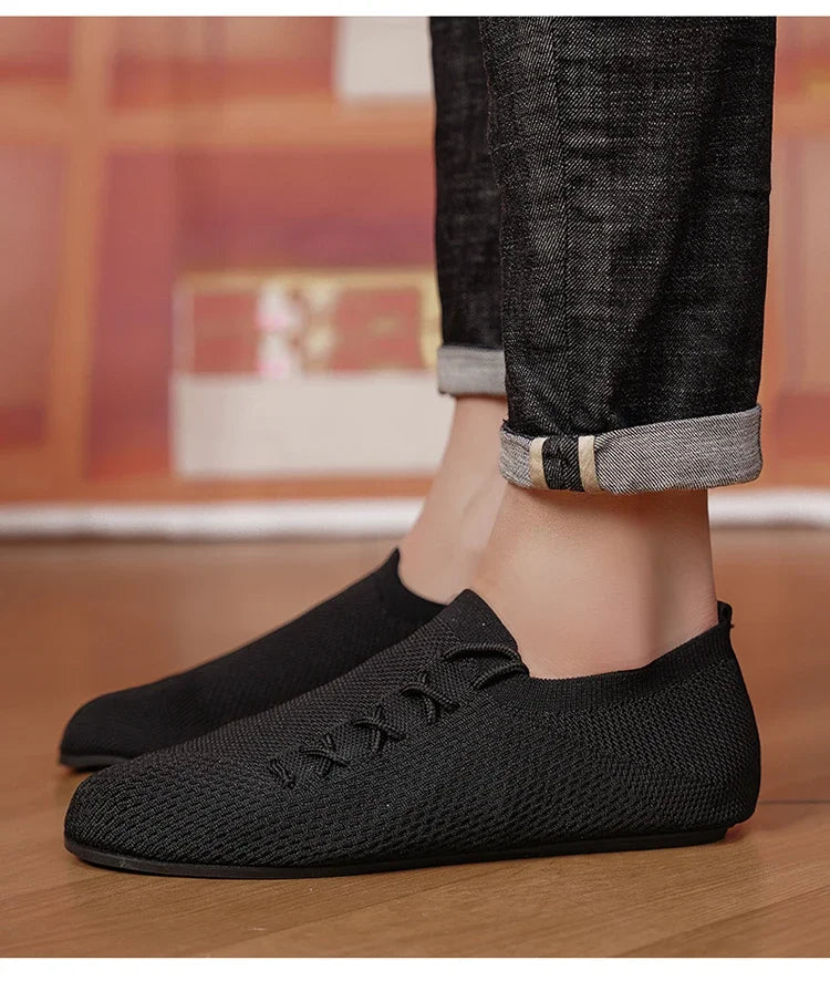 YRZL Men's Comfortable Shoes Breathable Walking Shoes Summer Mesh Loafers Anti Slip Casual Sneakers Lightweight Shoes for Men.