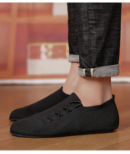 YRZL Men's Comfortable Shoes Breathable Walking Shoes Summer Mesh Loafers Anti Slip Casual Sneakers Lightweight Shoes for Men.