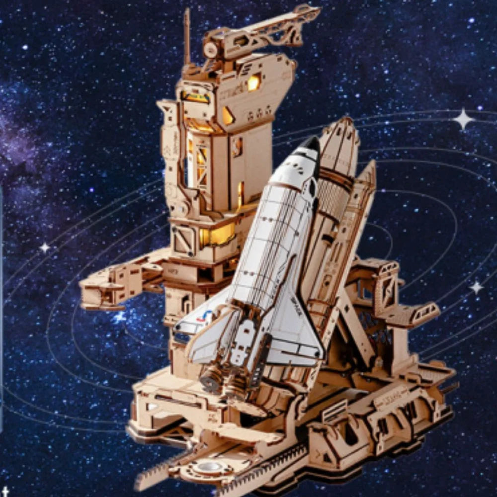 Robotime Rokr 3D Wooden Puzzle Space Shuttle Model Kits For Adults To Build STEM Toy Gift LKA02.
