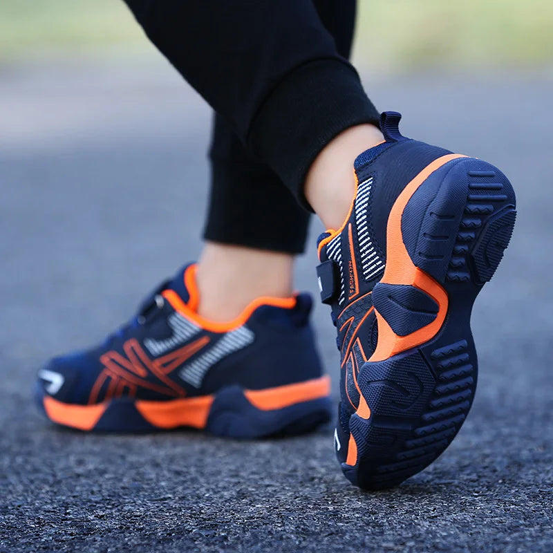 Kids Fashion Sneakers for Boys Mesh Breathable Sports Running Shoes Lightweight Children School Walking Footwear.