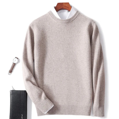 Men Cashmere Sweater O-neck Soft Warm Pullovers Male Loose Knitted Shirt Autumn Winter Korean Casual Jumper Pull Homme 17colors