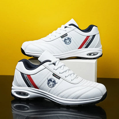 YRZL Mens Running Shoes Casual Outdoors Sneakers Breathable Sports Shoes Lightweight Non Slip Leather Walking Shoes for Men 2025.