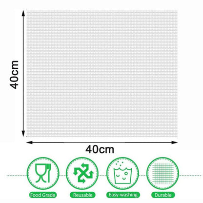 2pcs Silicone Sheet Steamer Pad Non-stick Food Fruit Dehydrator Mats Square Mesh Dehydrator Tray Steamer Mat for Fruit Dryer.