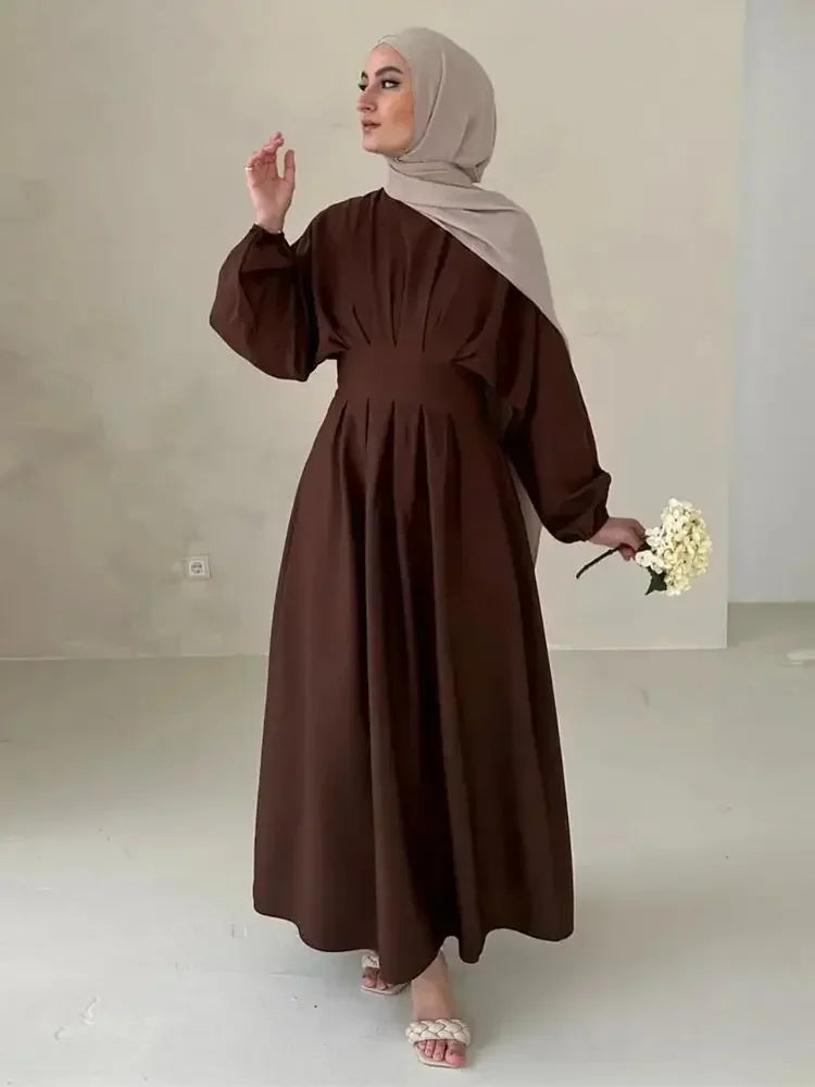 Ramadan Linen Abaya Dubai Turkey Islam Muslim Modest Dress Kaftan Prayer Clothes For Women Kebaya Robe Arabe Femme Musulmane.