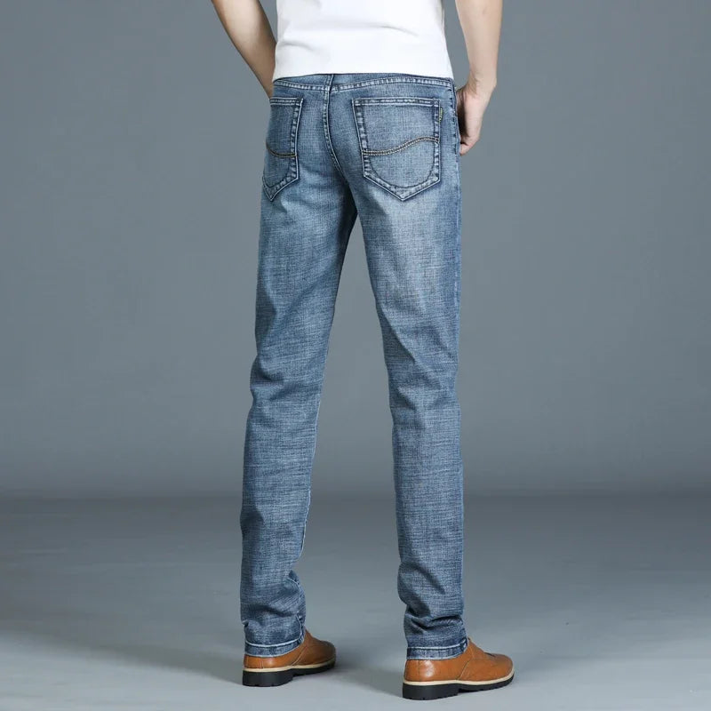 High Quality Mens Jeans Fashion Straight Denim Pants Men Classic Casual Jeans Male Plus Size Denim Trousers Ripped Jeans 28-40.