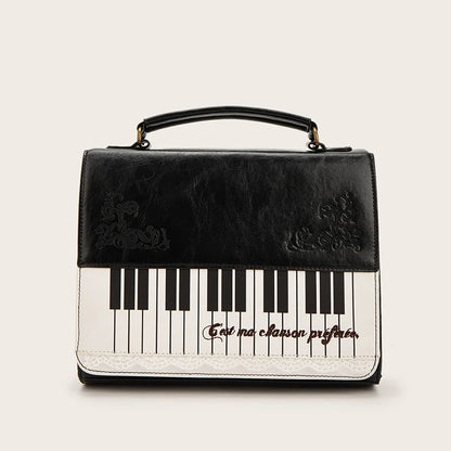Fashion Polka Dot Ladies Piano Bag New Style Niche Underarm Shoulder Bag Sweet Personality Piano Backpack Women's Bag Square Bag